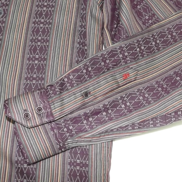 ROBERT GRAHAM  Shirt Size M Medium Purple Blend - Picture 6 of 8
